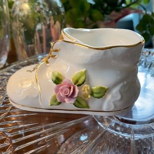 Bone china baby shoe